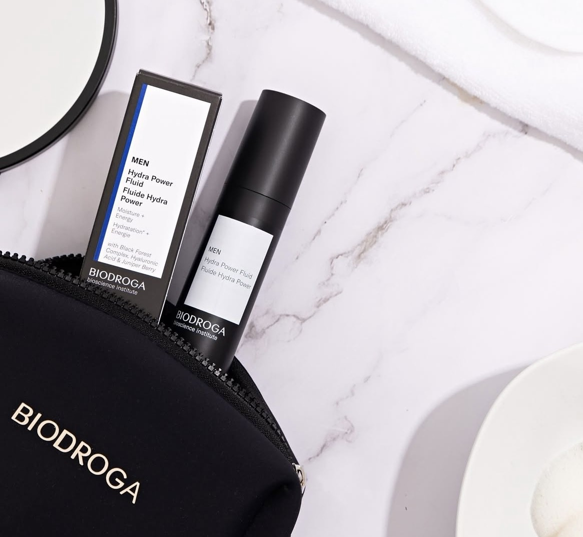 Biodroga Men Hydra Power Fluid med svart Biodroga-necessär
